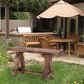 Wooden Garden Patio Bench With Retro Etching, Cappuccino Brown  By Benzara | Outdoor Patio |  Modishstore  - 7