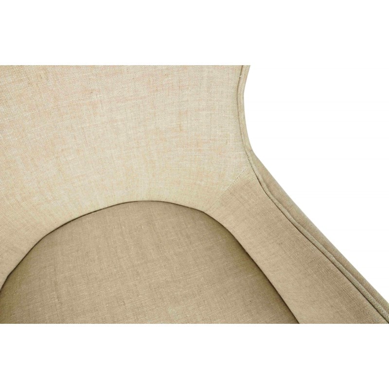 Scarlett Wing Beige fabric Back Club Chair Set of 2 by Jeffan | Accent Chairs | Modishstore - 4