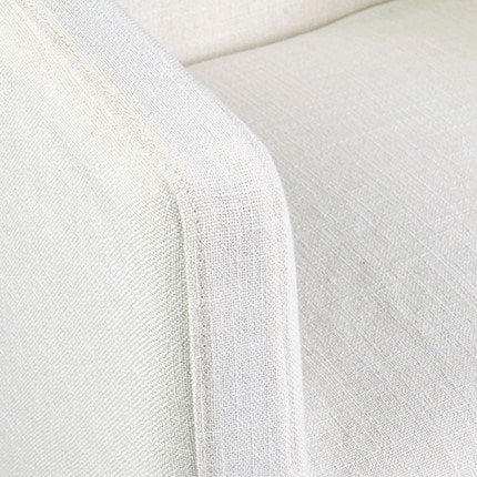 Orla Slipcovered Oakwood  Arm Chair - Cream Linen Set of 2 by Jeffan | Armchairs | Modishstore - 4