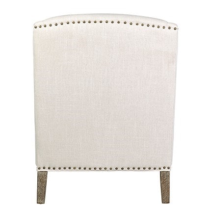 Alexander Oakwood Chair - Beige Linen by Jeffan | Accent Chairs | Modishstore - 2