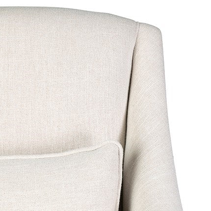 Alexander Oakwood Chair - Beige Linen by Jeffan | Accent Chairs | Modishstore - 3