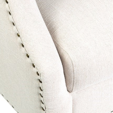 Alexander Oakwood Chair - Beige Linen by Jeffan | Accent Chairs | Modishstore - 4