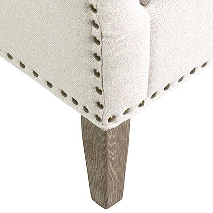 Alexander Oakwood Chair - Beige Linen by Jeffan | Accent Chairs | Modishstore - 5