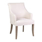 Harper Linen Blend Upholstery, Oak Dining Arm Chair - Cream Linen Set of 2 by Jeffan | Dining Chairs | Modishstore - 6