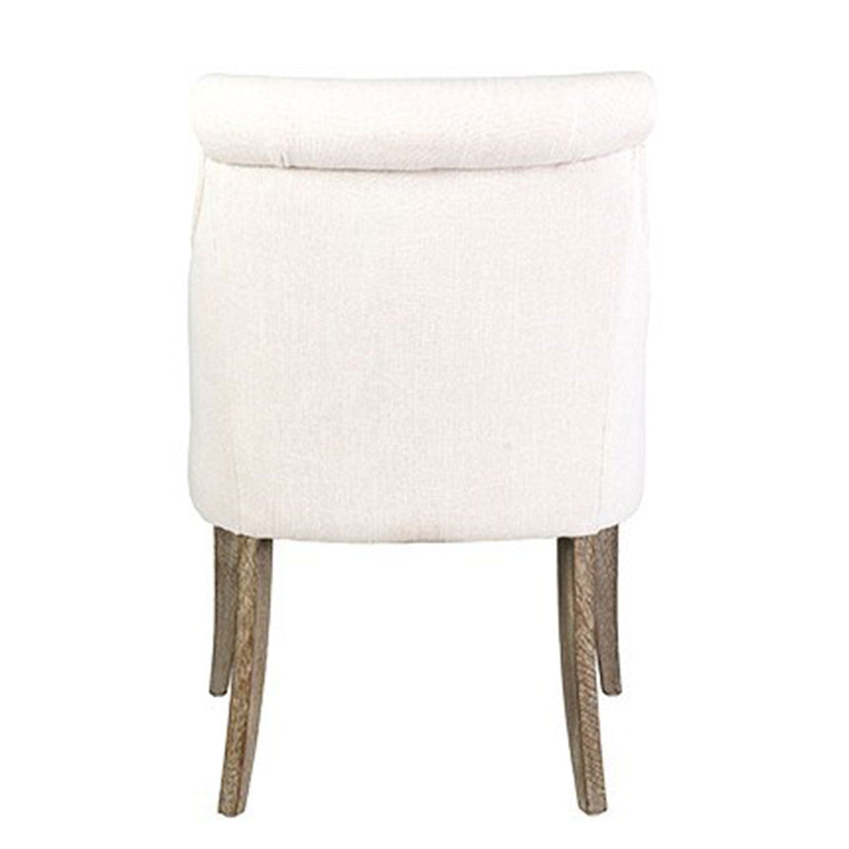 Harper Linen Blend Upholstery, Oak Dining Arm Chair - Cream Linen Set of 2 by Jeffan | Dining Chairs | Modishstore - 5