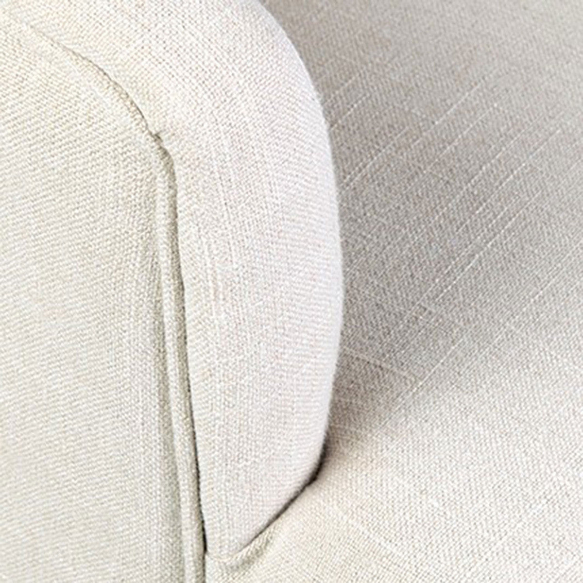 Harper Linen Blend Upholstery, Oak Dining Arm Chair - Cream Linen Set of 2 by Jeffan | Dining Chairs | Modishstore - 4