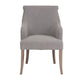 Harper Dining Arm Chair - Grey Linen Blend Upholstery, Oak Set of 2 by Jeffan | Armchairs | Modishstore - 2