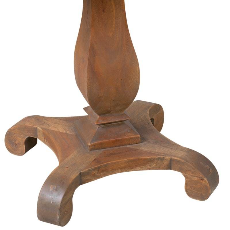 Remington Round Mahogany Wood  30" Table - Natural by Jeffan | Dining Tables | Modishstore - 4