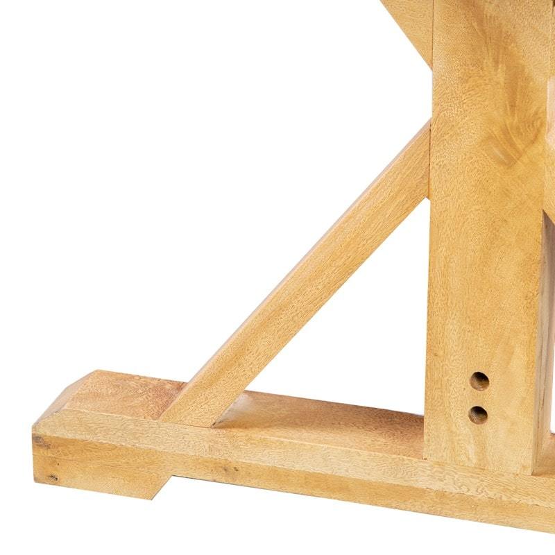 Farmhouse Mango Wood Dining Table - Natural Mango Wood in Honey by Jeffan | Dining Tables | Modishstore - 5