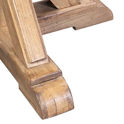 Farmhouse 60" Round Solid Pine Wood Dining Table by Jeffan | Dining Tables | Modishstore - 4