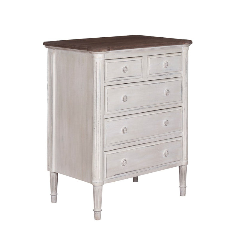 Isabelle Chest of 5 Drawers by Jeffan | Drawers | Modishstore