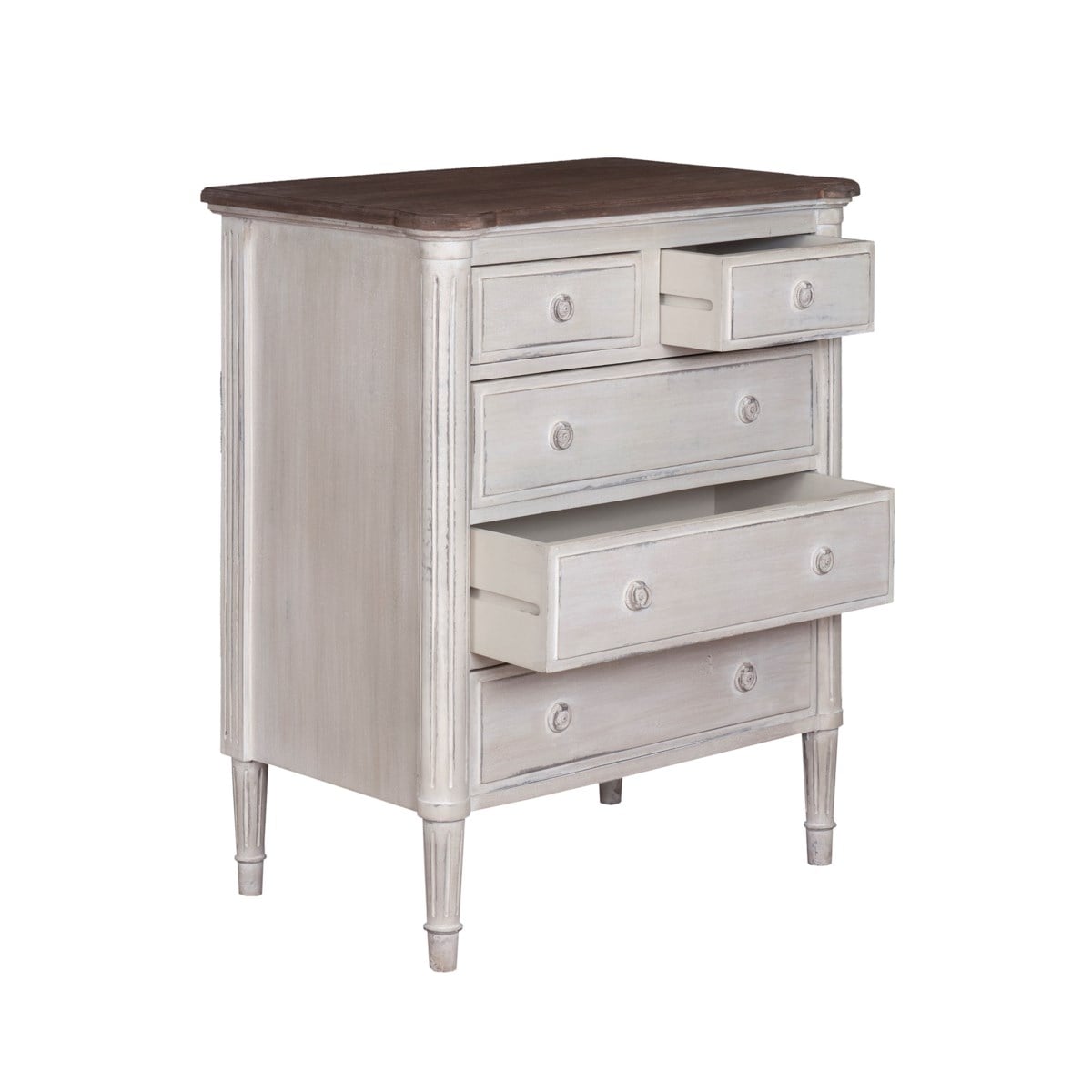 Isabelle Chest of 5 Drawers by Jeffan | Drawers | Modishstore - 2