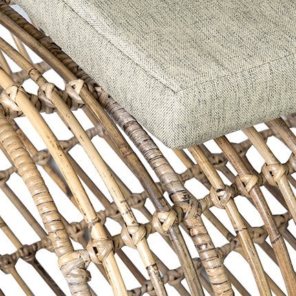 Marvel Occasional Chair with Iron Frame Wrapped by Jeffan | Outdoor Chairs | Modishstore - 5