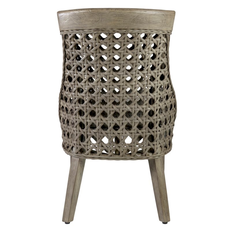 Sahara Rattan Side Chair w/ Wood Accent Set of 2 by Jeffan | Side Chairs | Modishstore - 2