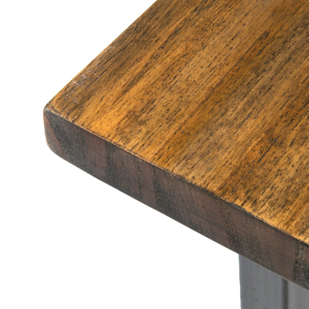 Thomas 75" wood bench with metal base - K/D by Jeffan | Benches | Modishstore - 3
