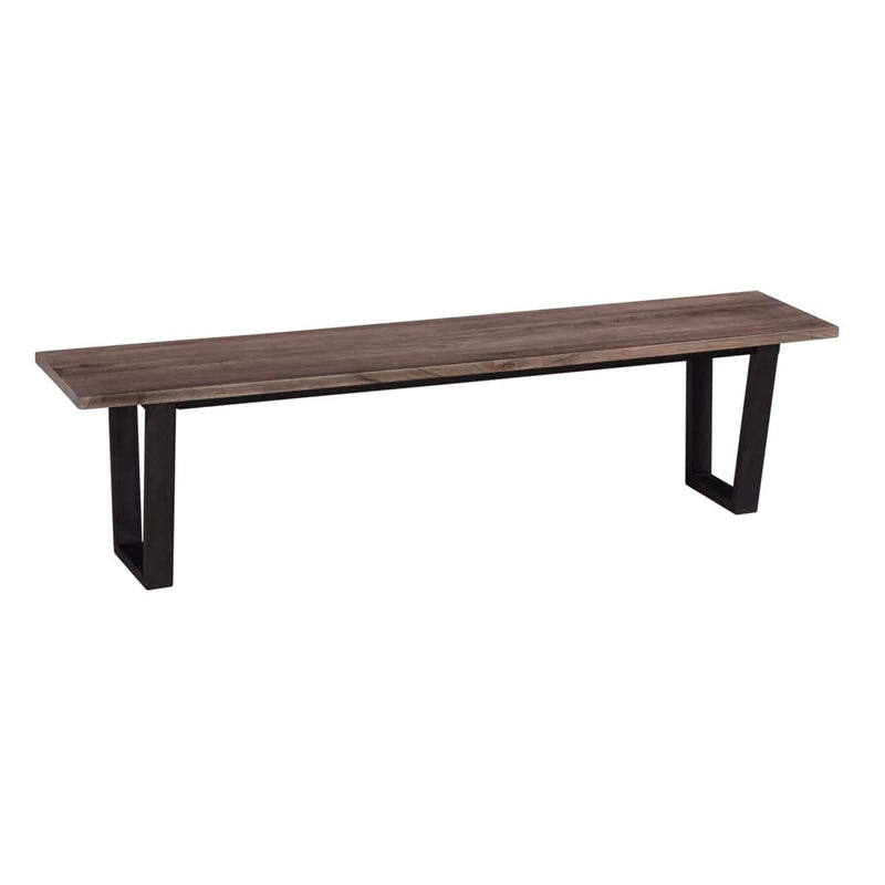 (LS) Thomas 67" wood bench with metal base - K/D by Jeffan | Benches | Modishstore