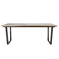Thomas Mahogany Wood Dining Table with Metal Base by Jeffan | Dining Tables | Modishstore