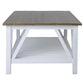 Townson 46" Mango Wood Coffee Table W/Shelf by Jeffan | Coffee Tables | Modishstore - 2