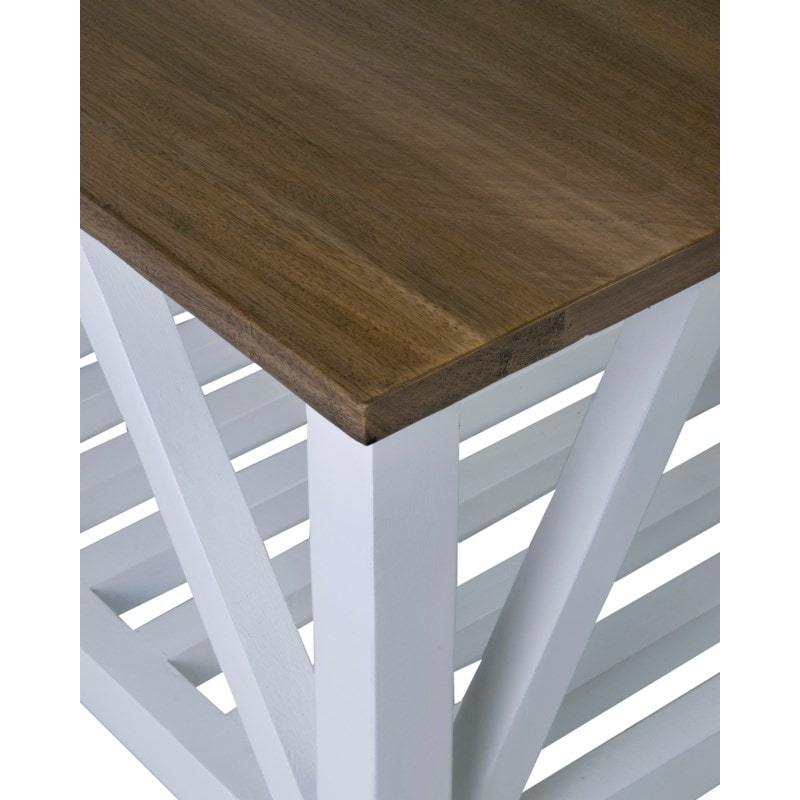 Townson 46" Mango Wood Coffee Table W/Shelf by Jeffan | Coffee Tables | Modishstore - 3