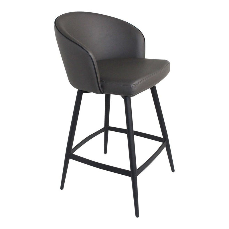 Moe's Home Collection Webber Counter Stool Charcoal | Modishstore | Bar Stools