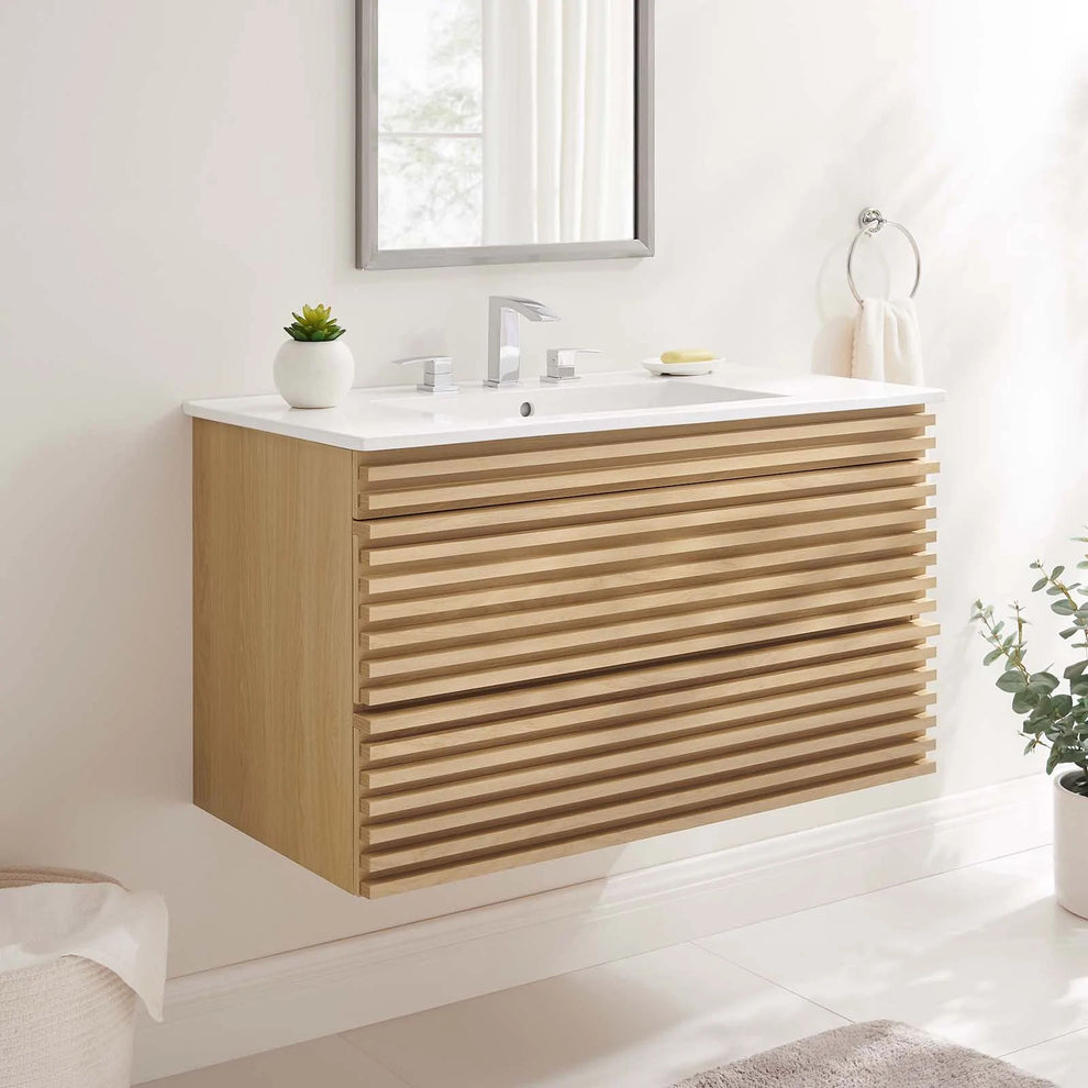 Modway Render 36" Wall-Mount Bathroom Vanity - EEI-4436 | Bathroom Accessories | Modishstore - 16