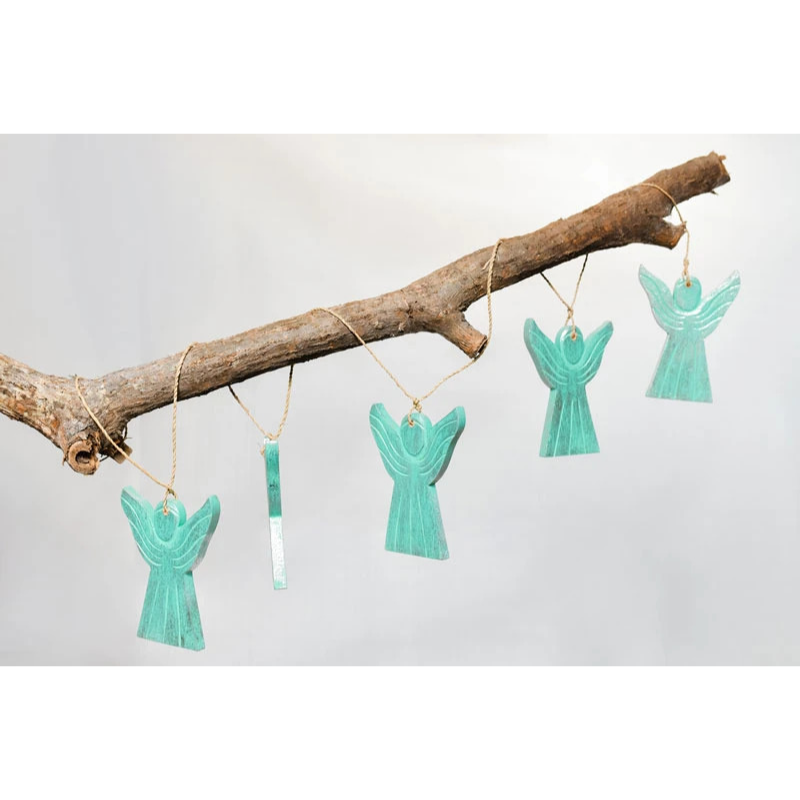 Christmas Angels- String of 5 Ornaments ALX101 | ModishStore | Holiday