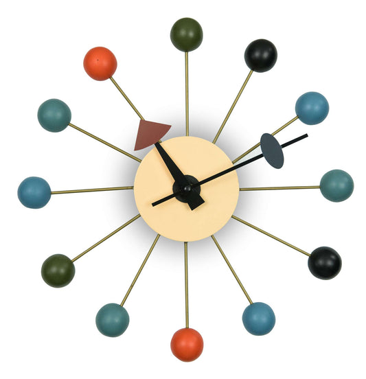 LeisureMod Concordia Modern Design Round Colorful Balls Silent Non-Ticking Wall Clock | Clocks | Modishstore