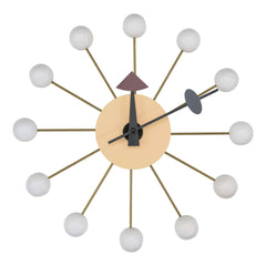 LeisureMod Concordia Modern Design Round Balls Silent Non-Ticking Wall Clock