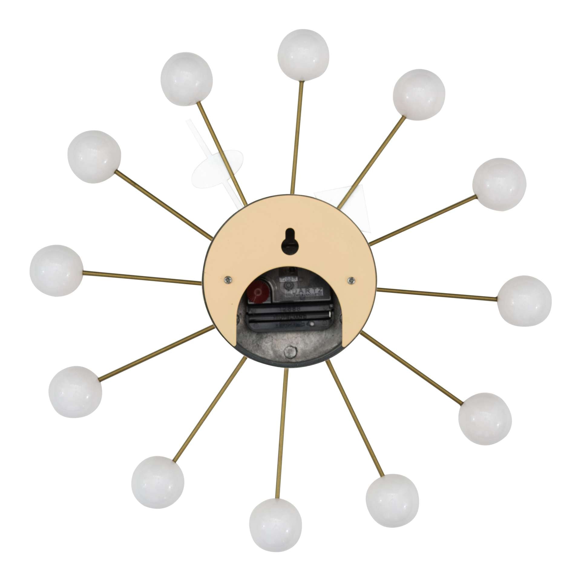 LeisureMod Concordia Modern Design Round Balls Silent Non-Ticking Wall Clock | Clocks | Modishstore - 2