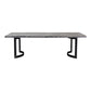 BENT DINING TABLE SMALL WEATHERED GREY | Modishstore | Dining Tables