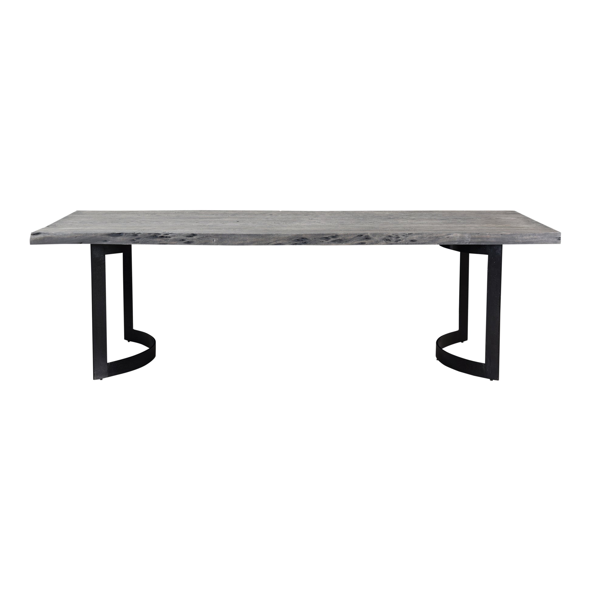 BENT DINING TABLE SMALL WEATHERED GREY | Modishstore | Dining Tables