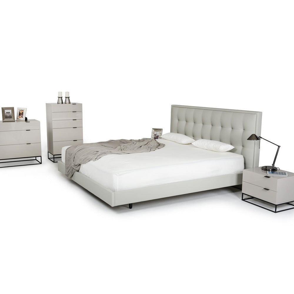 Vig Furniture Modrest Hera Modern Grey Nightstand | Modishstore | Nightstands-4