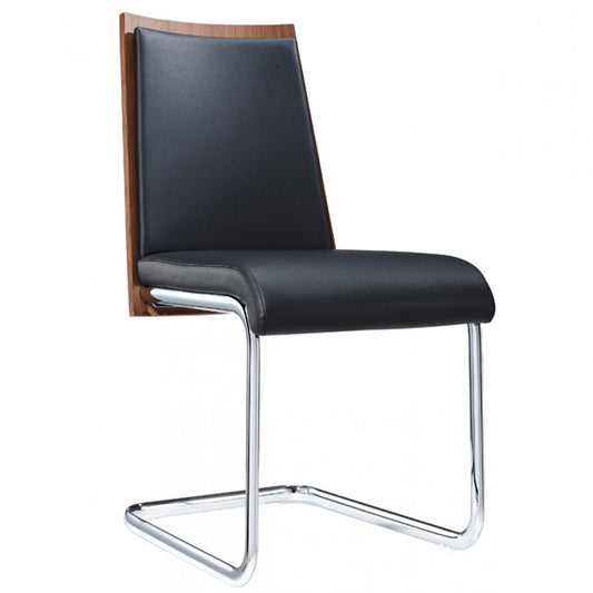 Vig Furniture Morgan - Modern Black & Walnut Dining Chair (Set of 2) | Modishstore | Dining Chairs