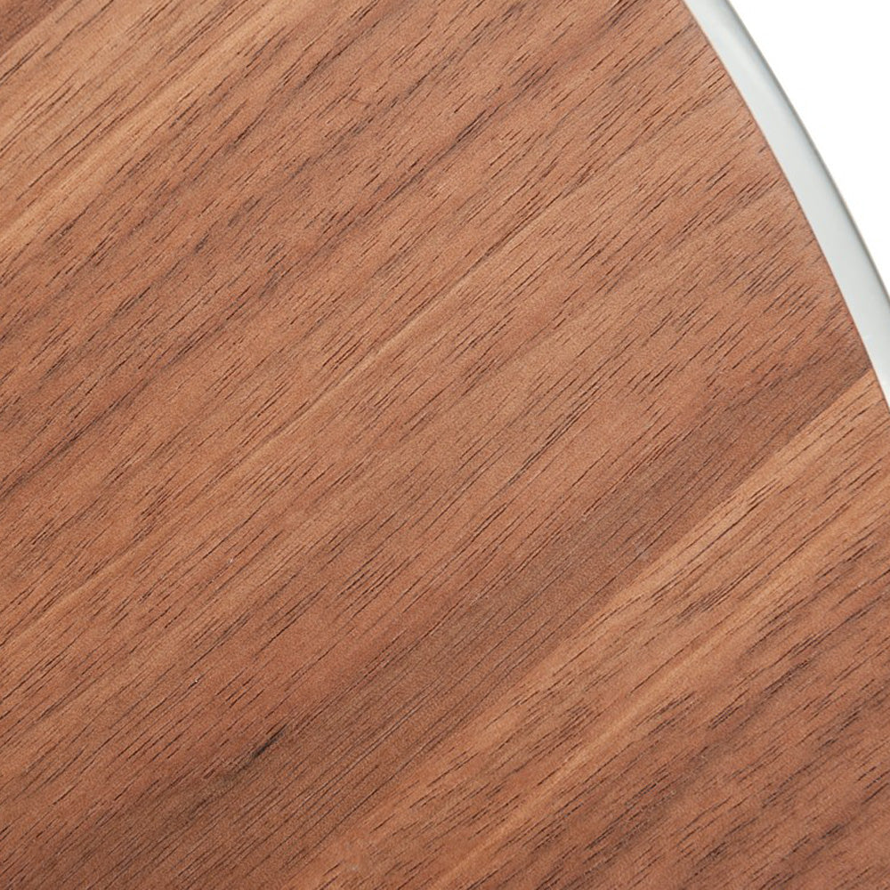 Vig Furniture Modrest Silvia Modern Walnut & Stainless Steel End Table | Modishstore | End Tables-2