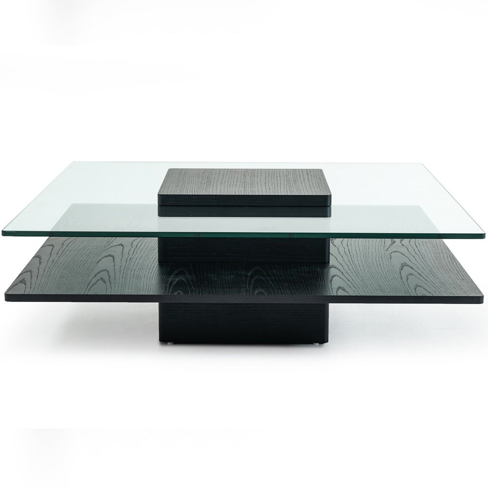 Vig Furniture Modrest Emulsion - Modern Black Oak Glass Coffee Table | Modishstore | Coffee Tables-3