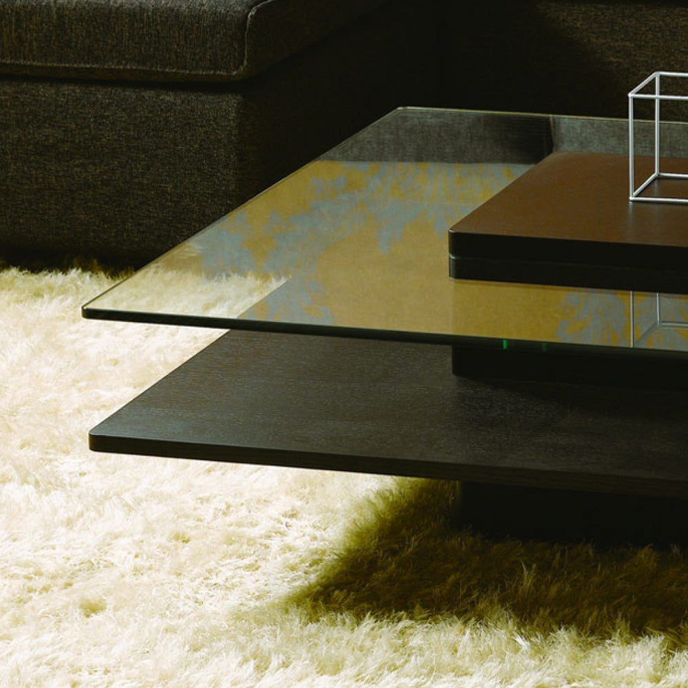 Vig Furniture Modrest Emulsion - Modern Black Oak Glass Coffee Table | Modishstore | Coffee Tables-4