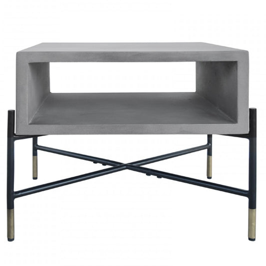 Vig Furniture Modrest Walker Modern Concrete & Metal End Table | Modishstore | End Tables
