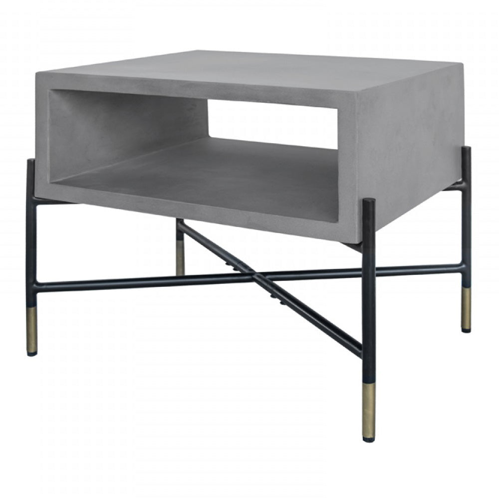 Vig Furniture Modrest Walker Modern Concrete & Metal End Table | Modishstore | End Tables-2