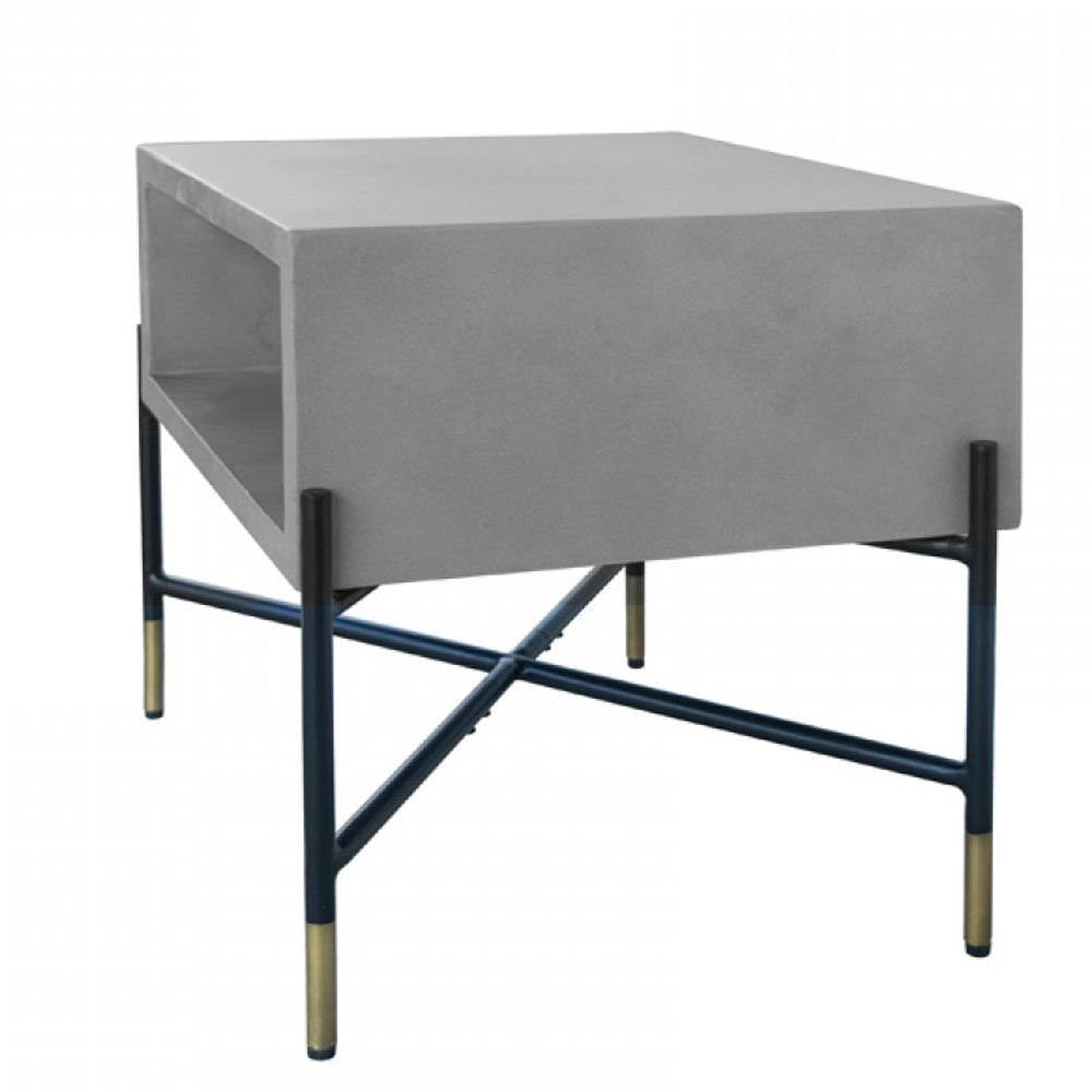 Vig Furniture Modrest Walker Modern Concrete & Metal End Table | Modishstore | End Tables-3