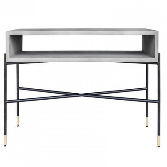 Vig Furniture Modrest Walker Modern Concrete & Metal Console Table | Modishstore | Console Tables