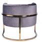 Vig Furniture Modrest Landau Modern Grey Velvet & Gold Accent Chair | Modishstore | Accent Chairs-5