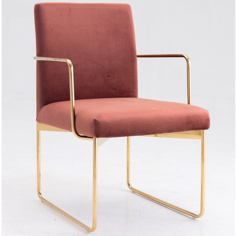 Vig Furniture Modrest Thelan Modern Copper Fabric & Gold Dining Chair | Modishstore | Dining Chairs