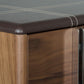 Vig Furniture Nova Domus Ria Contemporary Brown Eco-Leather & Walnut Nightstand | Modishstore | Nightstands-3