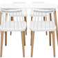 Vincent White Dining 5 Pc Set Spindle Chairs By Modholic | Dining Sets | Modishstore - 4