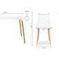 Vincent White Dining 5 Pc Set Spindle Chairs By Modholic | Dining Sets | Modishstore - 3