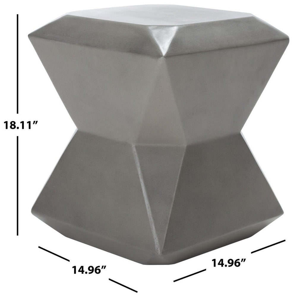 Safavieh Conan Concrete Accent Stool | Outdoor Stools & Benches |  Modishstore  - 3