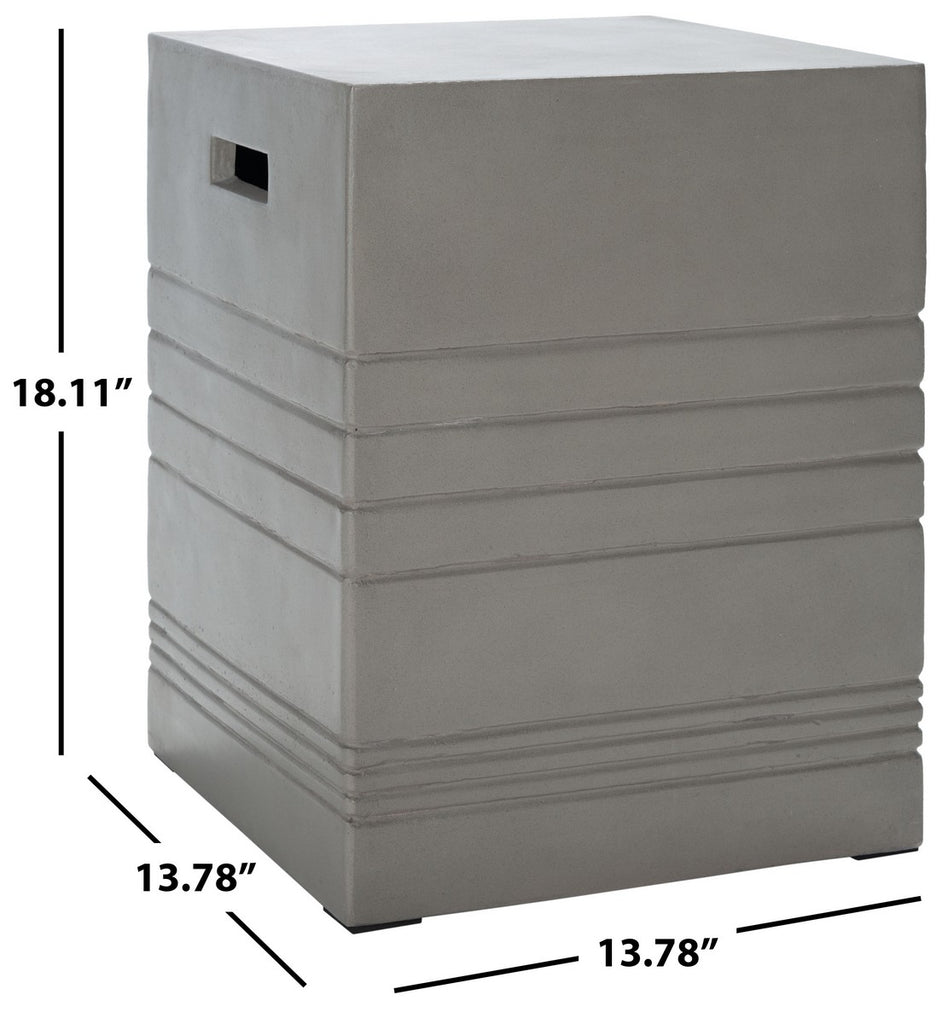 Safavieh Deidara Concrete Accent Stool | Outdoor Stools & Benches |  Modishstore  - 4