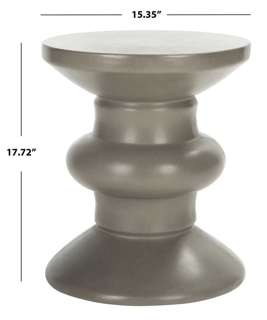 Safavieh Jiraiya Concrete Accent Stool | Outdoor Stools & Benches |  Modishstore  - 4
