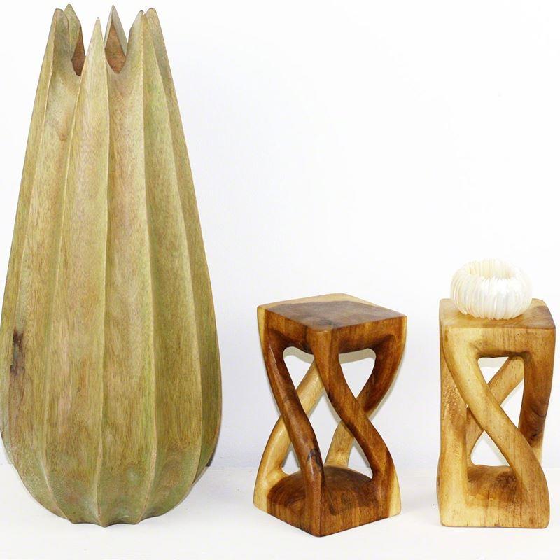 Haussmann Mini Vine Twist Stool 4" Sq - Set of 2 | Stools & Benches | Modishstore-4