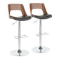 Valencia Adjustable Barstool - Set of 2 Black  By LumiSource | Bar Stools | Modishstore - 3